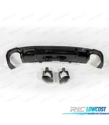 DIFFUSEUR AUDI A5 SPORTBACK S LINE 17- LOOK RS5 + EMBOUTS D´ÉCHAPPEMENT