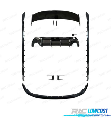 KIT AERO BMW F40 LOOK M PERFORMANCE NOIR BRILLANT