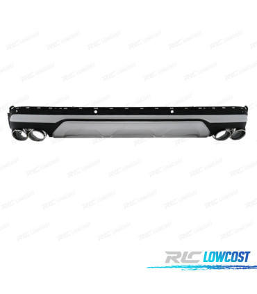 DIFFUSEUR AUDI Q7 20-23 LOOK SQ7 + EMBOUTS D'ÉCHAPPEMENT CHROMÉ