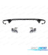 DIFFUSEUR AUDI Q8 18-23 LOOK SQ8 NOIR + EMBOUTS D´ÉCHAPPEMENT CHROMÉ