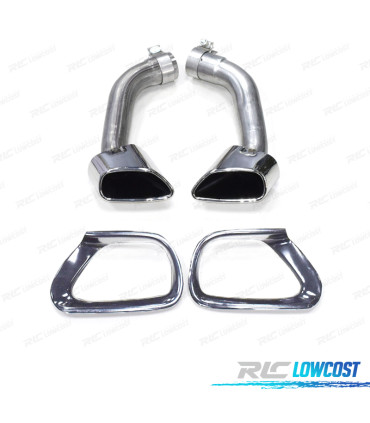 EMBOUTS D'ÉCHAPPEMENT BMW X5 E70 07-12 LOOK M PERFORMANCE ARGENTÉ