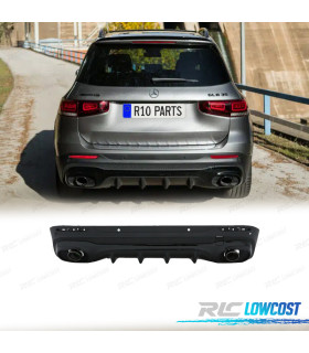 DIFFUSEUR MERCEDES X247 20- LOOK GLB35 + EMBOUTS D'ÉCHAPPEMENT NOIR