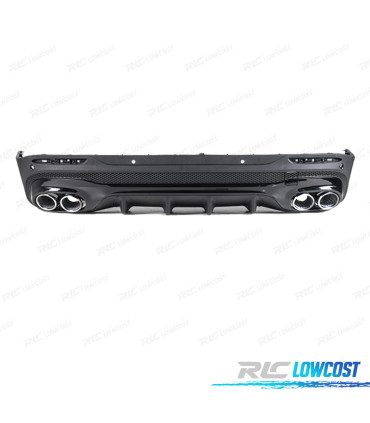 DIFFUSEUR MERCEDES X247 20- LOOK GLB45 + EMBOUTS D'ÉCHAPPEMENT CHROMÉ