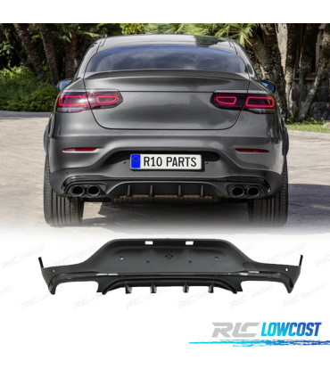 DIFFUSEUR MERCEDES GLC C253 COUPÉ AMG 15-18 LOOK GLC43 NOIR