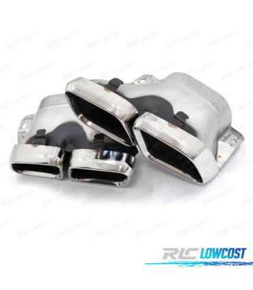 EMBOUTS D´ÉCHAPPEMENT MERCEDES GLC W253 X253 C253 15-18 LOOK GLC63 CHROMÉ