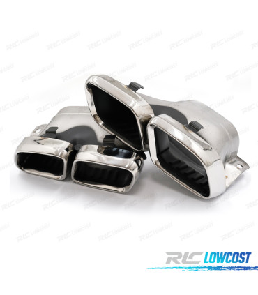 EMBOUTS D´ÉCHAPPEMENT MERCEDES GLC W253 X253 C253 15-18 LOOK GLC63 CHROMÉ