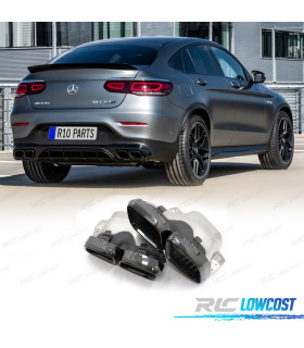 EMBOUTS D´ÉCHAPPEMENT MERCEDES GLC X253 C253 15-22 LOOK GLC63 NOIR