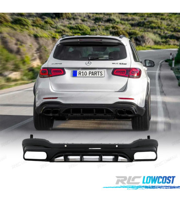 DIFFUSEUR MERCEDES GLC X253 SUV 15-22 LOOK AMG GLC63 NOIR