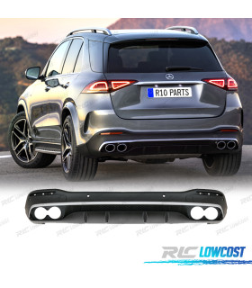 DIFFUSEUR MERCEDES GLE W167 AMG 19- LOOK GLE53 ARGENTÉ