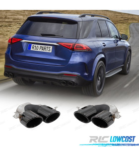 EMBOUTS D´ÉCHAPPEMENT MERCEDES GLE W167 19- LOOK GLE53 NOIR