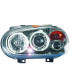 PHARES VOLKSWAGEN VW GOLF 4 ANGEL EYES FOND CHROMÉ