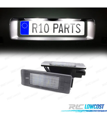 ECLAIRAGE DE PLAQUE D´IMMATRICULATION LED CITROEN TYPE 2