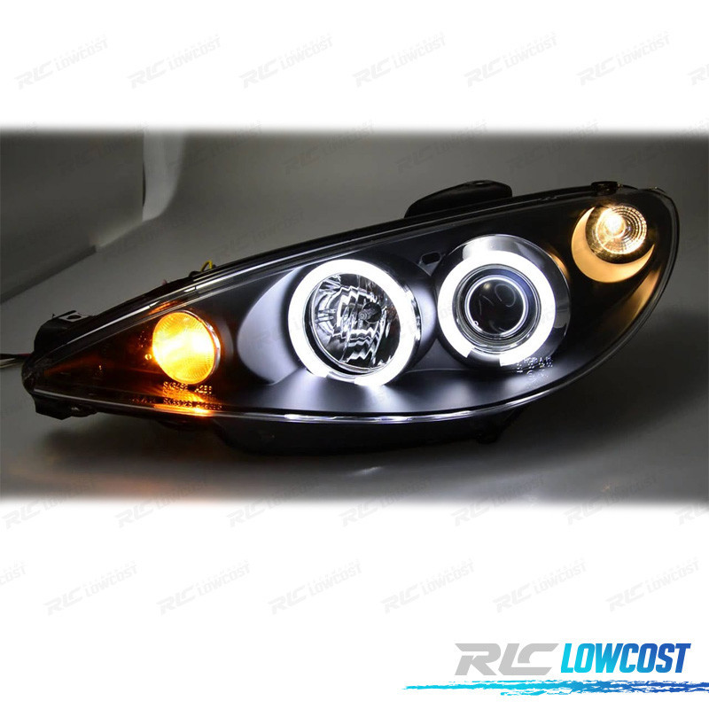 Phares Avant Pour Peugeot 206 - Jeu Gauche/droite H7 Avec Moteurs De Réglage, Compatible à Partir De 09/98