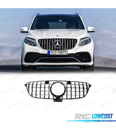 CALANDRE MERCEDES CLASSE GLE W166 15-18 LOOK GT-R NOIR CHROMÉ