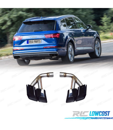 EMBOUTS D'ÉCHAPPEMENT AUDI Q7 3.0T DIESEL 16-19 LOOK SQ7 NOIR