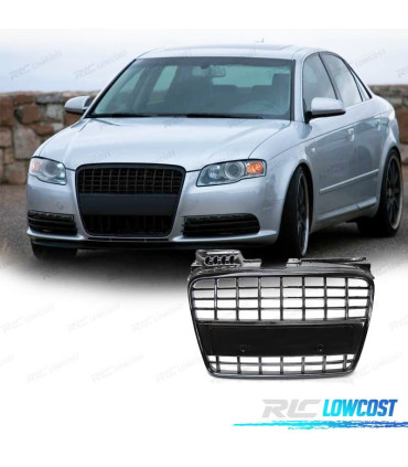 CALANDRE AUDI A4 B7 04-07 LOOK S LINE NOIR BRILLANT