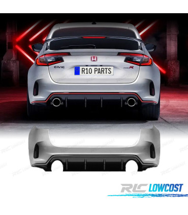 PARE-CHOCS ARRIÈRE HONDA CIVIC 21- LOOK TYPE R DIFFUSEUR SIMPLE ABS