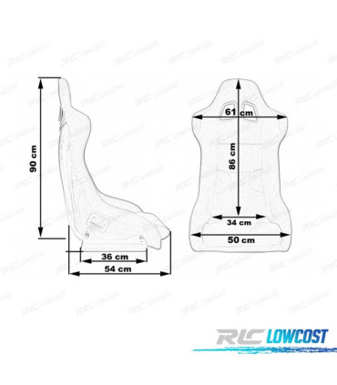 KIT BAQUET BACKET FIXA SPEEDWAY PRETA STYLE EVO