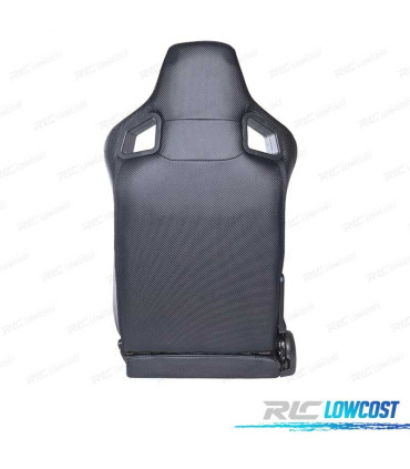 KIT SIÈGE SEMI BAQUET TYPE RS CUIR NOIR