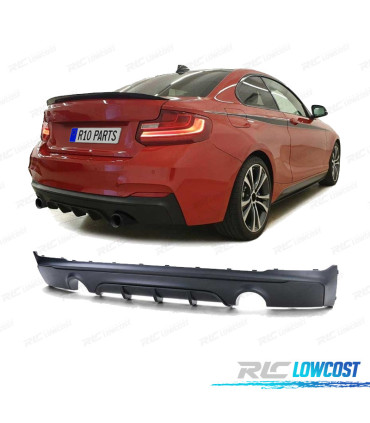 DIFFUSEUR ARRIÈRE BMW F22 F23 13- LOOK M PERFORMANCE NOIR MAT