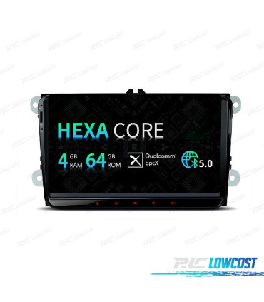AUTORADIO GPS ANDROID 12 VOLKSWAGEN VW SEAT SKODA 05-14