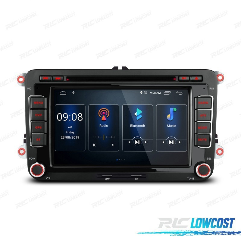 AUTORADIO GPS ANDROID 13 VOLKSWAGEN VW POUR SEAT SKODA TOURAN 7 USB GPS  TACTIL HD