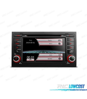 AUTORADIO 2DIN 7" POUR AUDI A4 B6B7 00-07 USB GPS TACTIL HD