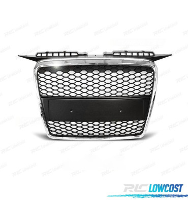 GRILLE AUDI A3 8P 8PA 05-08 LOOK RS CHROME NOIR
