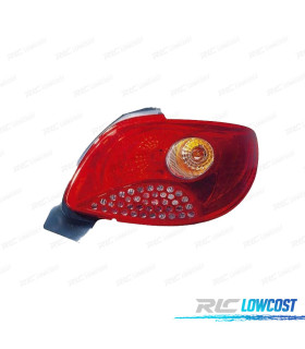 FEUX ARRIÈRE DROIT POUR PEUGEOT 206 PLUS 09- AMBRE ROUGE