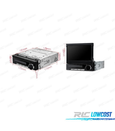 AUTORADIO GPS UNIVERSEL 1 DIN 7" ECRAN TACTILE ANDROID 32GB ROM + 2GB RAM DDR3