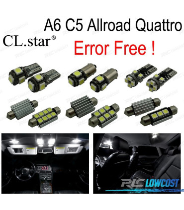 KIT 28 AMPOULES LED INTÉRIEUR AUDI A6 C5 ALLROAD QUATTRO 2000 -2005