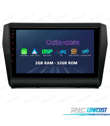 AUTORADIO GPS ANDROID 12 9" POUR SUZUKI SWIFT 17-22