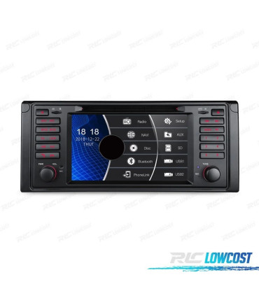 AUTORADIO 2DIN 7" POUR BMW SÉRIE 5 E39 95-03 USB GPS TACTIL HD
