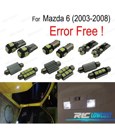 KIT 15 AMPOULES LED INTÉRIEUR MAZDA 6 03-08