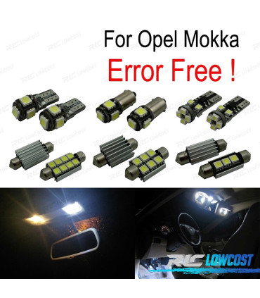KIT 14 AMPOULES LED INTÉRIEUR POUR OPEL MOKKA 12-