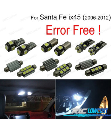 KIT 11 AMPOULES LED INTÉRIEUR POUR HYUNDAI SANTA FE IX45 06-12