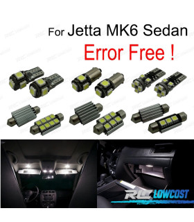 KIT 13 AMPOULES LED INTÉRIEUR POUR VOLKSWAGEN VW JETTA 6 MK6 MK VI BERLINE 11-18