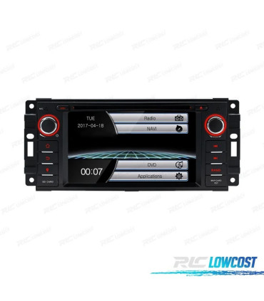 AUTORADIO POUR JEEP WRANGLER 07-12 GRAND CHEROKEE 08-11 USB GPS TACTIL 6.2" HD