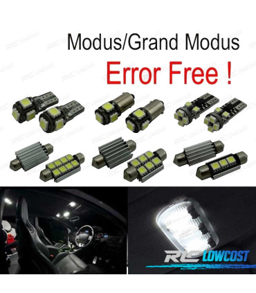 KIT 12 AMPOULES LED INTÉRIEUR POUR RENAULT MODUS GRAND MODUS 04-13