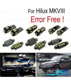 KIT 8 AMPOULES LED INTÉRIEUR TOYOTA HILUX MK8 MKVIII 15-