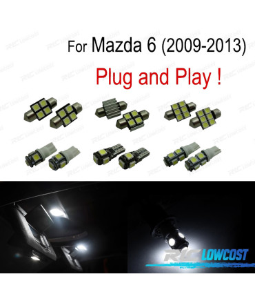 KIT 7 AMPOULES LED INTÉRIEUR POUR MAZDA 6 09-13