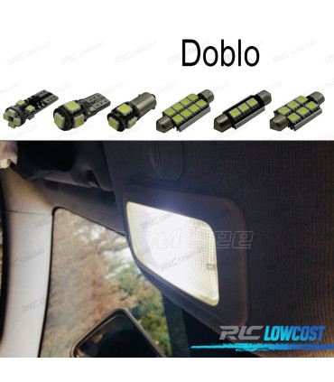 KIT 7 AMPOULES LED INTÉRIEUR POUR FIAT DOBLO 00-17