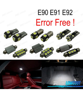 KIT 9 AMPOULES LED INTÉRIEUR BMW SÉRIE 3 E90 E91 E92 06-11