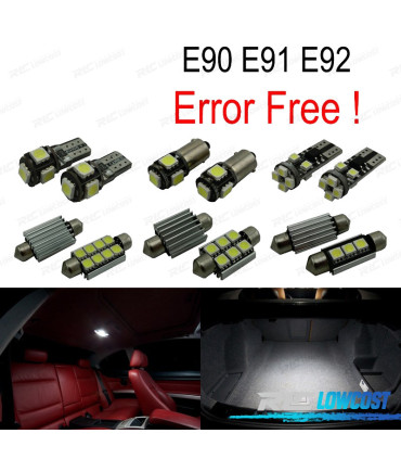 KIT 9 AMPOULES LED INTÉRIEUR POUR BMW SÉRIE 3 E90 E91 E92 06-11