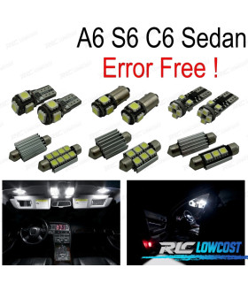 KIT 11 AMPOULES LED INTÉRIEUR AUDI A6 S6 RS6 C6 BERLINE 05-11