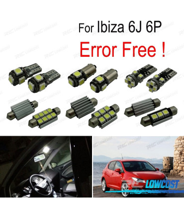 KIT 8 AMPOULES INTÉRIEUR IBIZA V MK5 SPORT COUPÉ ST 6J 6P POUR SEAT 09-16