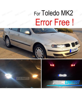 KIT 4 AMPOULES LED INTÉRIEUR POUR SEAT TOLEDO MK2 1M 1M2 99-04