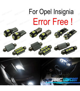 KIT 12 AMPOULES LED INTÉRIEUR OPEL INSIGNIA BERLINE HATCBACK 08-16