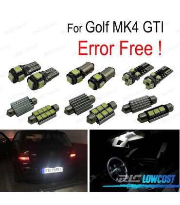 KIT 15 AMPOULES LED INTÉRIEUR POUR VOLKSWAGEN VW GOLF 4 MK4 JETTA GTI 99-05