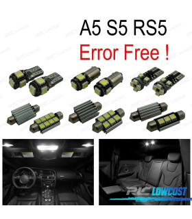 KIT 16 AMPOULES LED INTÉRIEUR AUDI A5 S5 RS5 B8 08-15